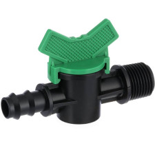 Кран для капельной трубки Irritec 16X1/2" НР штуцер - резьба наружная