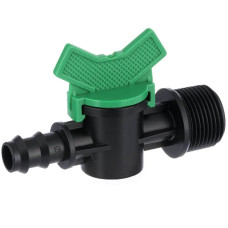 Кран для капельной трубки Irritec 16X3/4" 3P ерш - резьба наружная