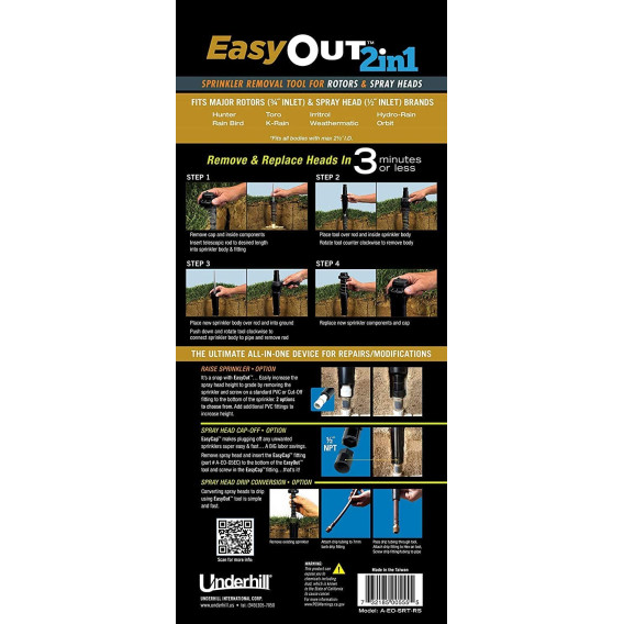 Underhill EasyOut 2in1 для замены роторов и распылителей