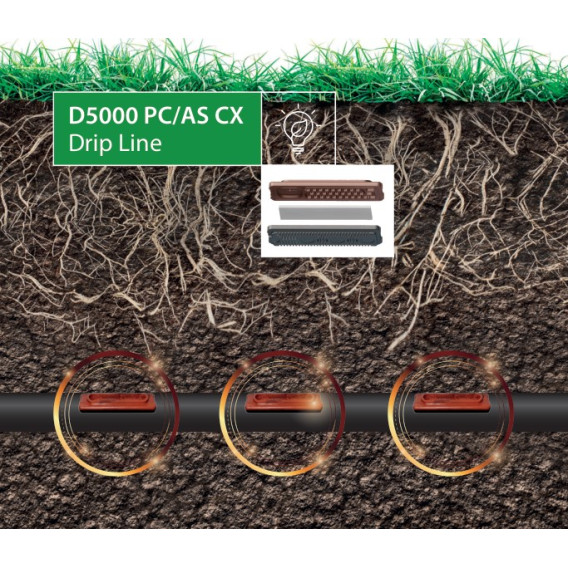 Rivulis D5000 PC/AS CX підземна крапельна трубка(100 метрів)