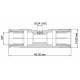 Муфта для 1 форсунки 10/24" для трубопроводов 3/8 Tecnocooling, для систем высокого давления от 70 до 100 бар (ТС300001)
