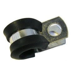 Хомут стальной Icooling 3/8'' с каучуковой вкладкой, черный (IC400007)