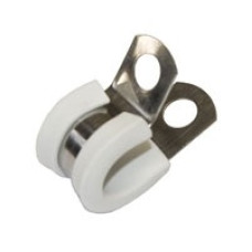 Хомут Tecnocooling 3/8'' с каучуковой вкладкой, БЕЛЫЙ (ЕС400027)