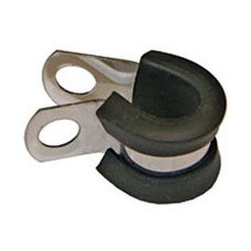 Хомут Tecnocooling 1/4'' с каучуковой вкладкой, ЧЕРНЫЙ (ЕС400028)